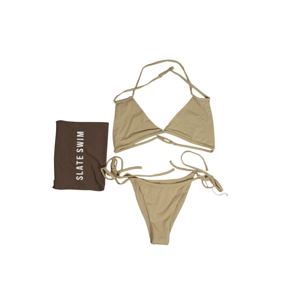 Slate Swim Etta Top & Arden Bottoms Bikini in Flax